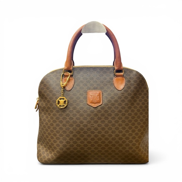 Vintage Celine Triomphe Gold Bag Charm Keychain - Picture 3 of 4